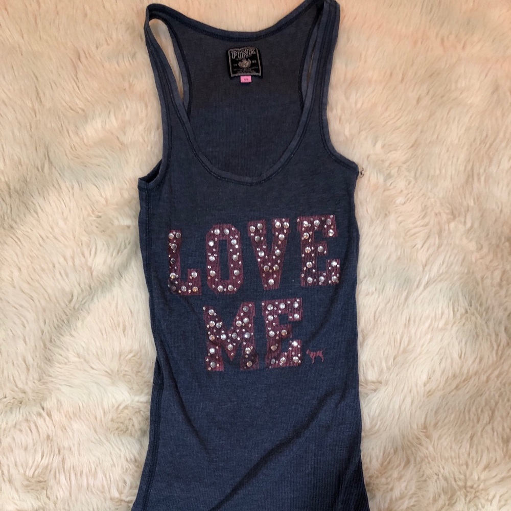 Dark blue PINK tank top